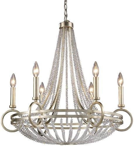 Elk 31014/6 New York 6-Light Chandelier In Renaissance Silver