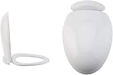 Milano Mellor White Toilet Seat WC Quick Release Soft Close Duroplast 335x450mm view 1