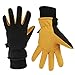 OZERO Ski Gloves -30°F Coldproofp Winter Thermal Glove - Deerskin Leather Palm & Polar Fleece Back with Insulated Cotton - Windproof Water-resistant Warm hands in Cold Weather for Women Men - Tan(M)