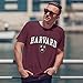 Campus Colors NCAA Adult Gameday Cotton T-Shirt - Premium Quality - Semi-Fitted Style - Officially Licensed Product (Harvard Crimson - Maroon, Large)