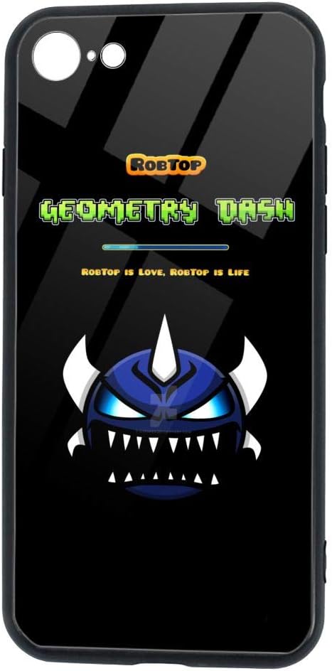 Geo-met-ry Da-sh iPhone 7 Case iPhone 8 Case, Soft TPU and Tempered Glass Double Layer Mobile Phone Case Cover for 4.7 in