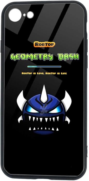 Geo-met-ry Da-sh iPhone 7 Case iPhone 8 Case, Soft TPU and Tempered Glass Double Layer Mobile Phone Case Cover for 4.7 in