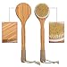 VASLON Natural Boar Bristles Bath Body Brush,Dry Brushing Body Brush, Boar Bristles Exfoliating Body Massager with Long Wooden Handle for Dry Brushing and Shower,Back Brush Scrubbe