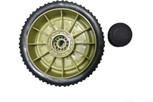 For Honda Lawn Mower Wheel Replacement Kit, 200mm Front & Rear Wheels (2-Pack Front + 2-Pack Rear) with Covers, for HR214, HR