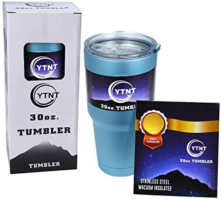 YTNT 30 oz. Tumbler Double Wall Vacuum Insulated Bottle Stainless Stell Tumbler Coffee Cup -(24 Hour Ice Retention)