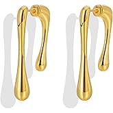 Gold Teardrop Earrings for Women Simple Waterdrop Stud Earrings Gold Statement Dangle Drop Earrings Jewelry Gifts