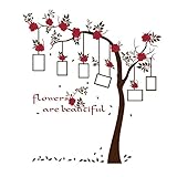 Gaosaili Removable Family Flower Tree Photo Frame Wall Decal For Nursery Bathroom Bedroom Decoration