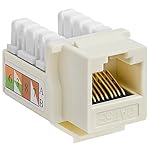 Cmple-10-Pack-Cat5e-Punch-Down-Keystone-Jack-Cat5-Punch-Down-Network-RJ45-Female-Keystone-Adapter-for-Modems-Desktops-Computer-Networks-Beige