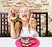 Qshare Toddler Plate, Baby Plate for Babies Toddlers and Kids, Portable BPA-Free FDA Approved Strong Suction Plates for Toddlers, Dishwasher and Microwave Safe Silicone Placemat 11x8x1 inch