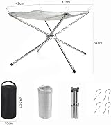 VonLux Portable Fire Pit 42cm Folding Stainless Steel Outdoor Bonfire Set view 7