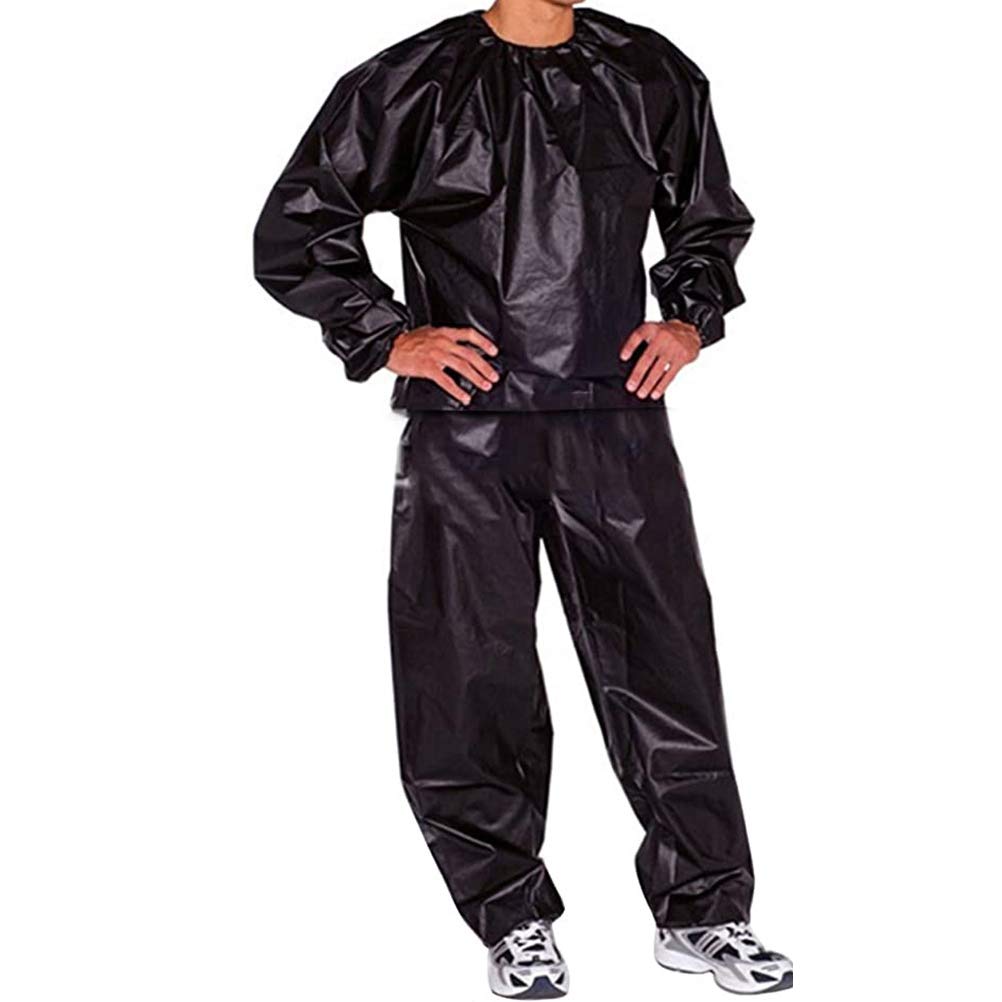 Urisgo Sauna Suit for Sweat Fitness Sauna Suit for Sweat for Full Body Gym Suit for Exercise PVC Anti-Tear for Men Women