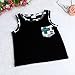 FEITONG 1Set Newborn Toddler Baby Infant Boys Girls Outfit Vest Tops+Shorts Clothes (Age:18-24M, Black)