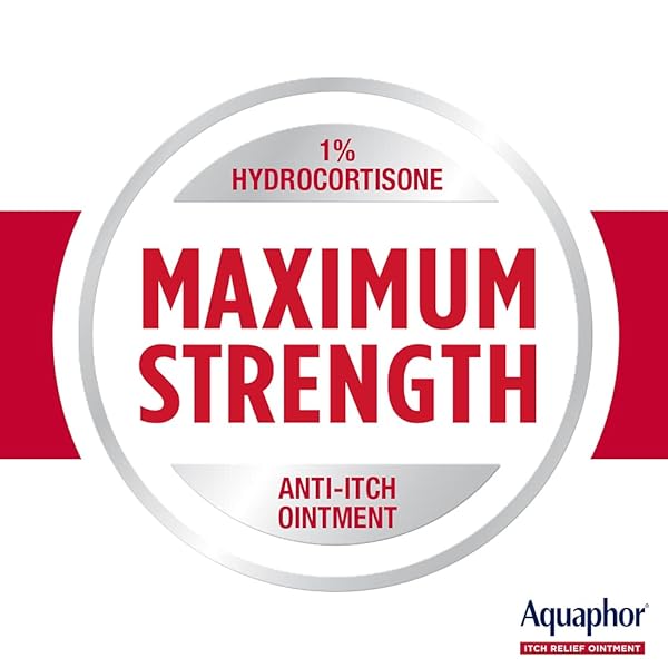 AQUAPHOR ITCH RELIEF OINTMENT, MAXIMUM STRENGTH 1% HYDROCORTISONE, RELIEVES ITCH FROM SKIN IRRITATION, INSECT BITES, PSORIASIS, SKIN RASHES, ECZEMA, & POISON IVY, 2 OZ