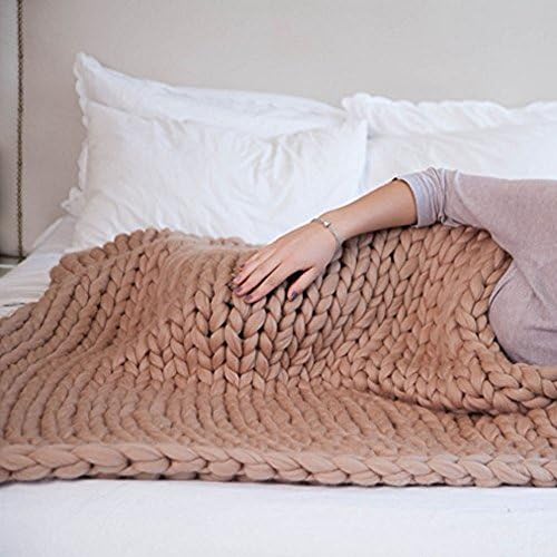Chunky Giant Yarn Arm Knitted Throw Blanket Bulky Knit Blanket Lap Blanket Bedspread Baby Blanket Dog Cat Blanket Photography Prop Home Decor Gifts 31"x39"