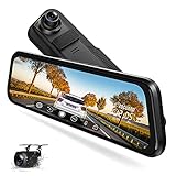 TOGUARD 2.5K Mirror Dash Cam for Car, Dual Dash