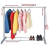 Tatkraft Party Telescopic Clothes Rail Extendable Rack Chrome Plated Steel Be ready for the party! 37-59