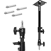 Thinvik Photography Studio Camera Stand,Lighting Wall Ceiling Mount Boom Arm for Video Monolight,Reflector,Overhead Vertical Horizontal Mounting - Aluminum Alloy Stands for Photographic Apparatus