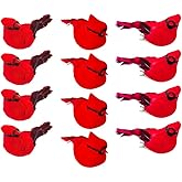 Wandelande Co.-Cardinal Clip On Christmas Tree Ornament Decorations - Set of 12 Pieces Size is 3"