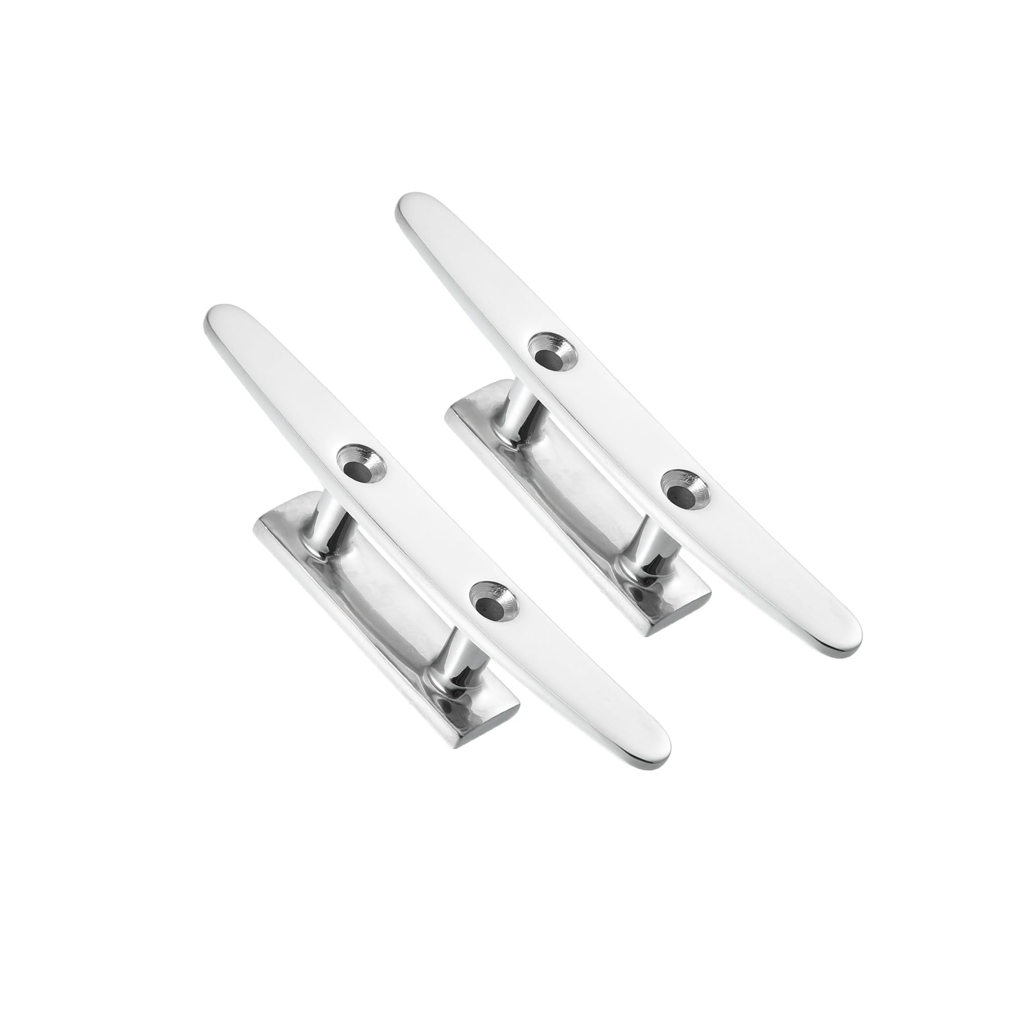 VekAuto 2pcs 6" Stainless Steel Flagpole Cleat Hook Boat Deck Rope Cleats Auto Accessories