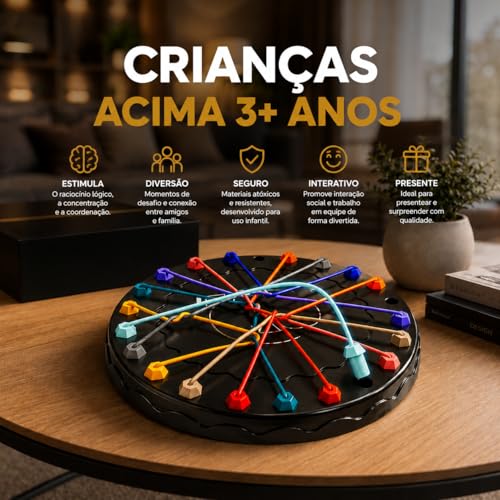 Desafio da Corda Inteligente – Jogo de Raciocínio Lógico e Estratégia, Quebra-Cabeça Educativo para Crianças e Adultos, Brinquedo Interativo para Desenvolver Concentração e Coordenação
