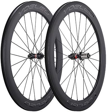 YOELEO 60mm Super Light Disc Brake Road Bike Wheels SAT C60 DB SL Clincher 700C Bicycle Carbon Wheelset 25mm Width Cycling Racing Road Carbon Wheel Decal
