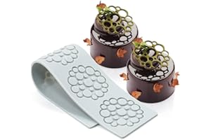 TUKE Hollow Leaf Silicone Molds Lover Heart Chocolate Molds Geometry 3D Silicone Mould Chocolate Candy Leaf Mold Sugar Craft Cake Decoration Cupcake Top (A_Flower_11.12 * 2.4 * 0.12inch)