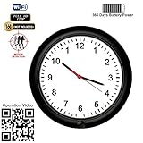 Hidden Camera Motion Activated WiFi Surveillance Wall Clock with One Year Battery Power Standby 720P Camera Lens Adjustable Live View Remote Internet Access Security WiFi Camera for Home(Video Only!)