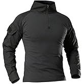 Mens Long Sleeve Tactical Shirt T-Shirt Men's Military Rapid Assault Army Combat Rapid Assault Slim Fit