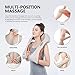 hueplus HPM-100 Shiatsu Neck & Shoulder Massager with Heat - 3D Tension Technology Pain Relief Treatment Best for Muscle Knots and Sore Muscles at Home Office Deep Kneading Soothing Therapy Portable