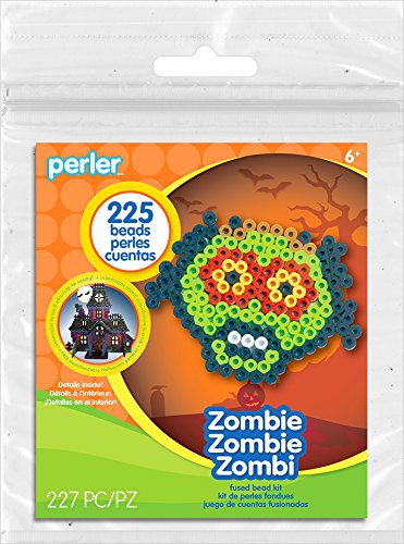 Perler Beads Ugly Zombie Activity Kit with Pegboard (225 Count), 80-72936