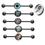 Rechoo 5pcs Retro Personality Skull Industrial