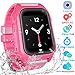 Kids Waterproof Smart Watch Phone Boys Girls - GPS Locator Pedometer Fitness Tracker Smartwatch with 2 Way Call SOS Voice Chat Remote Monitor Alarm Clock Game Camera Sports Wrist Watch Birthday Gift