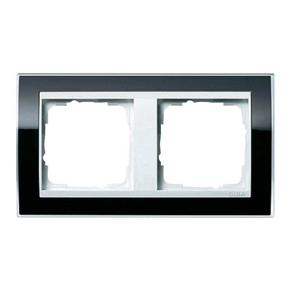 GIRA 0212733 Cover Frame Event Clear Black White Intermediate Frame