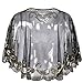 PrettyGuide Women's Evening Cape 1920s Vintage Cocktail Flapper Beaded Shawl Gold