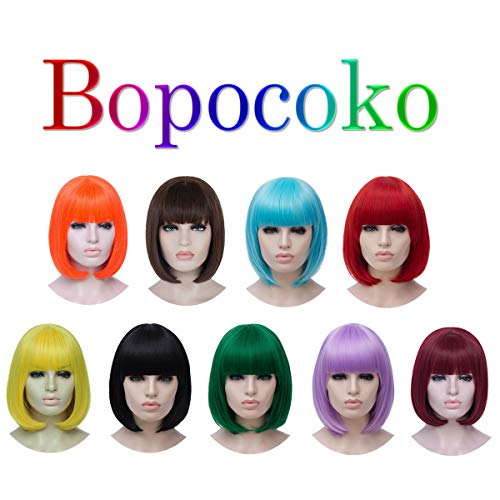 colored wigs with bangs