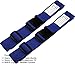 TRANVERS Heavy Duty Luggage Straps for Suitcases/Uprights/Duffels/Bags, 79” Adjustable Travel Packing Belts for Cargo Safety, Suitcase Strap Belt with Luggage ID Label, 2-Pack Blue