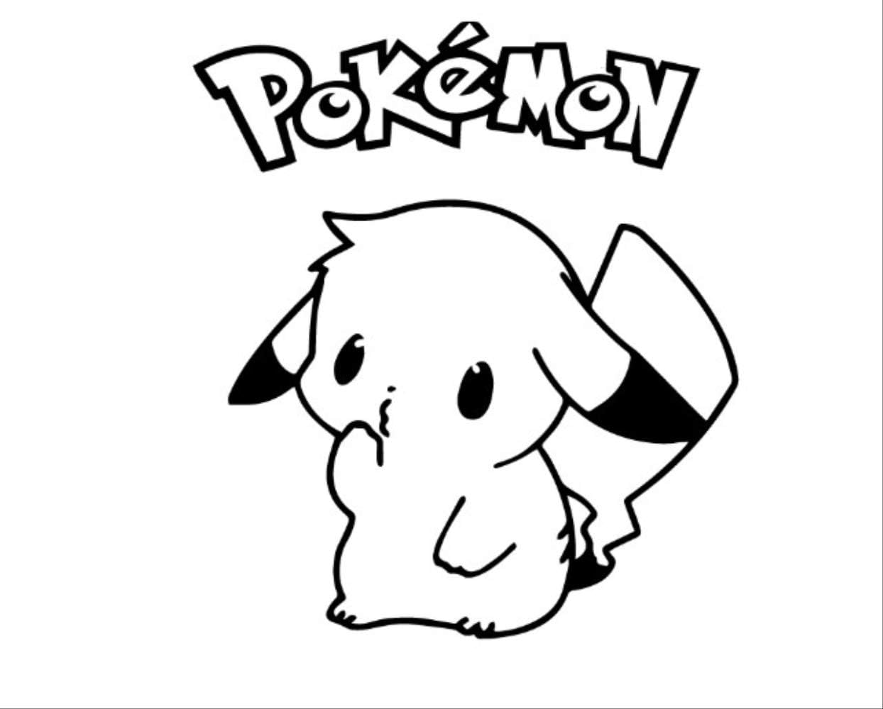 Etiqueta Engomada De La Pared, Dibujos Animados Pokemon Vinilo Pikachu