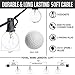 GUDDL Outdoor String Lights 50ft Patio Lights with 55 G40 Bulbs (5 Spare), Connectable Globe String Lights for Party Tents Patio Gazebo Porch Deck Bistro Backyard Balcony Pergola Decor, Black Wire