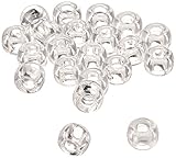 Darice Pony Beads, 6 by 9mm, Crystal
