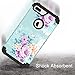 iPhone 8 Plus Case, iPhone 7 Plus case PIXIU Three Layer Heavy Duty Hybrid Sturdy Armor Shockproof Protective Phone Cover Cases for Apple iPhone 8 Plus/7 Plus(Peonies)