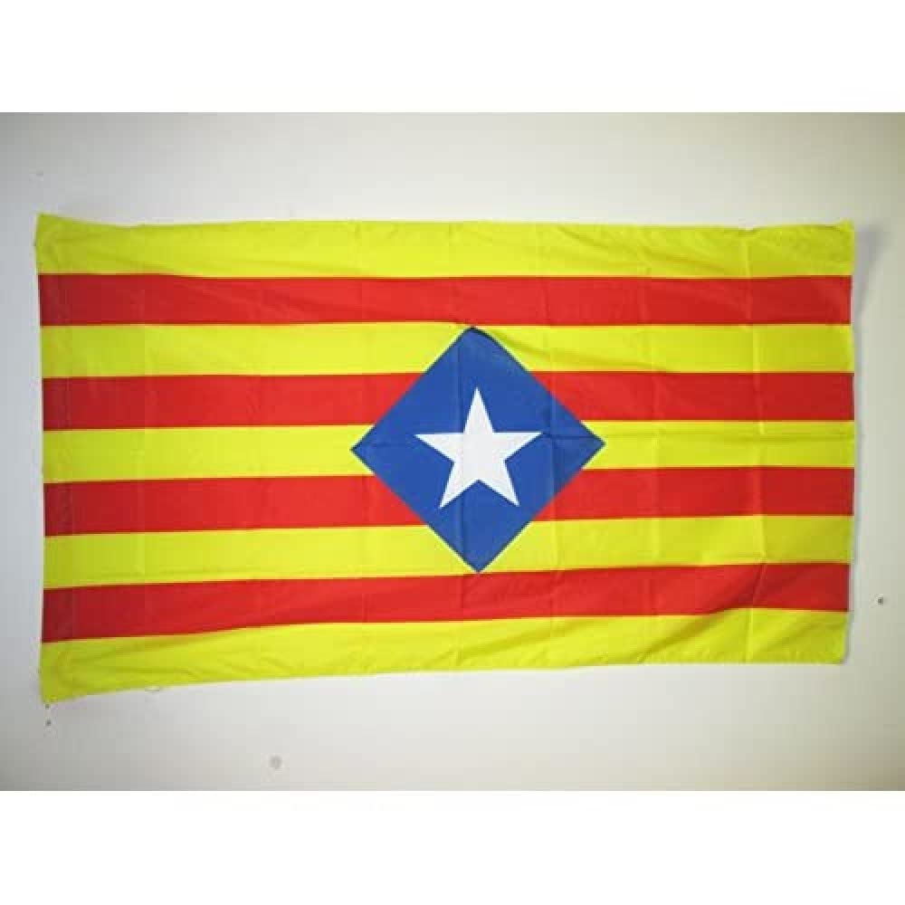 AZ FLAG - Catalonia Estelada Blava historic Flag - 2x3 Ft - Independentist Catalan Banner with Sleeve - 100% Polyester - Fade Resistant - Vivid Colors - 2' x 3' Feet - 90x60 Cm