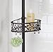 mDesign Bathroom Shower Storage Constant Tension Corner Pole Caddy - Adjustable Height, 4 Positionable Baskets - for Organizing and Containing Hand Soap, Body Wash, Wash Cloths, Razors - Bronze