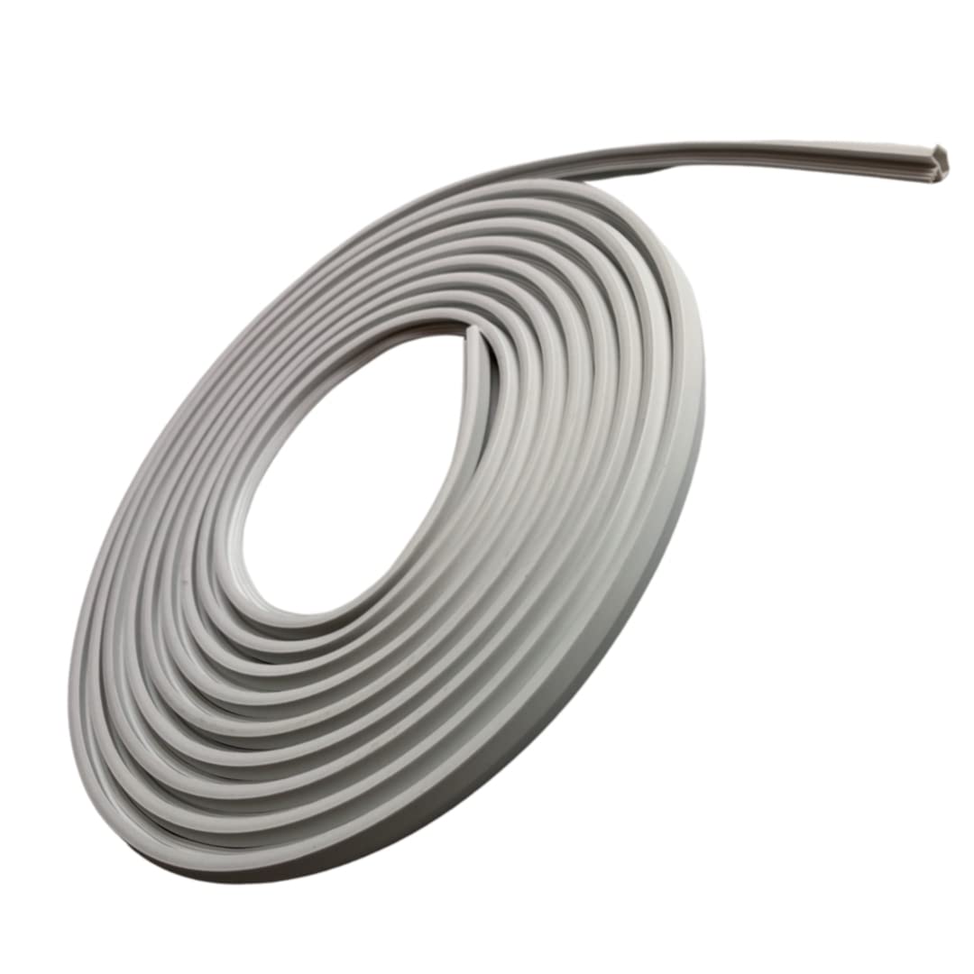 Room Door Seal 5 m White 12 mm Reed Width / 2.8 mm Groove Width / Height 6 mm Ideal for Home and Indoor Doors