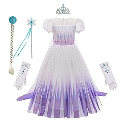 REXREII Girls Princess Dress Short Sleeve Frozen