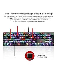 motospeed ck108 USB Wired Gaming Keyboard con retroiluminación 18 Modo para Desktop