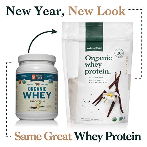 Natural Force® Organic Whey Protein Powder *Ranked 1 Best Tasting* Grass Fed Whey Protein