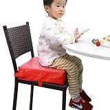 Zicac Kids' Dining Chair Heightening Cushion Dismountable Adjustable High Chair Booster Seat Pads (Red)