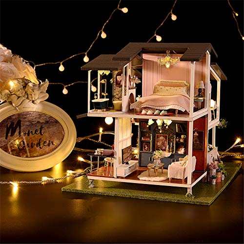 DIY Book Nook Kit – Casa De Muñecas En Miniatura Con Luces LED Táctiles, Pueblo Costero Y Efecto Espejo, Maqueta De Madera 3D Para Decoración De Estanterías (+14 Años)