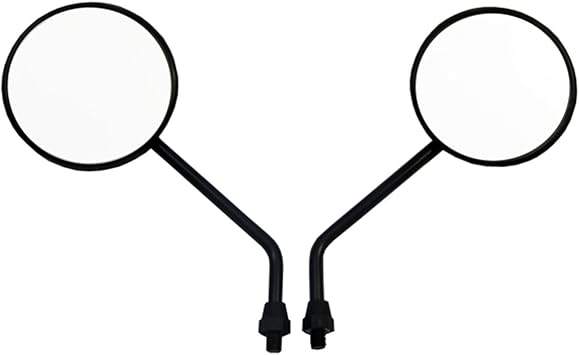 Amazon Com 2 Black Round 4 Motorcycle Mirrors Pair For Yamaha Xs400 Xs500 Automotive