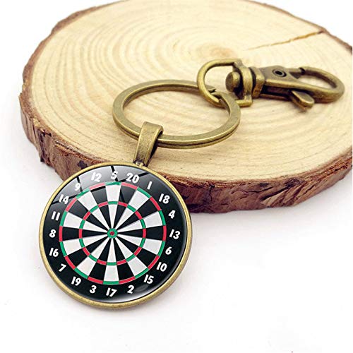 Kanggest Darts Target Pendant Charm Keychain Keyring for Husband Boyfriend Sports Fan - Thumbnail 2